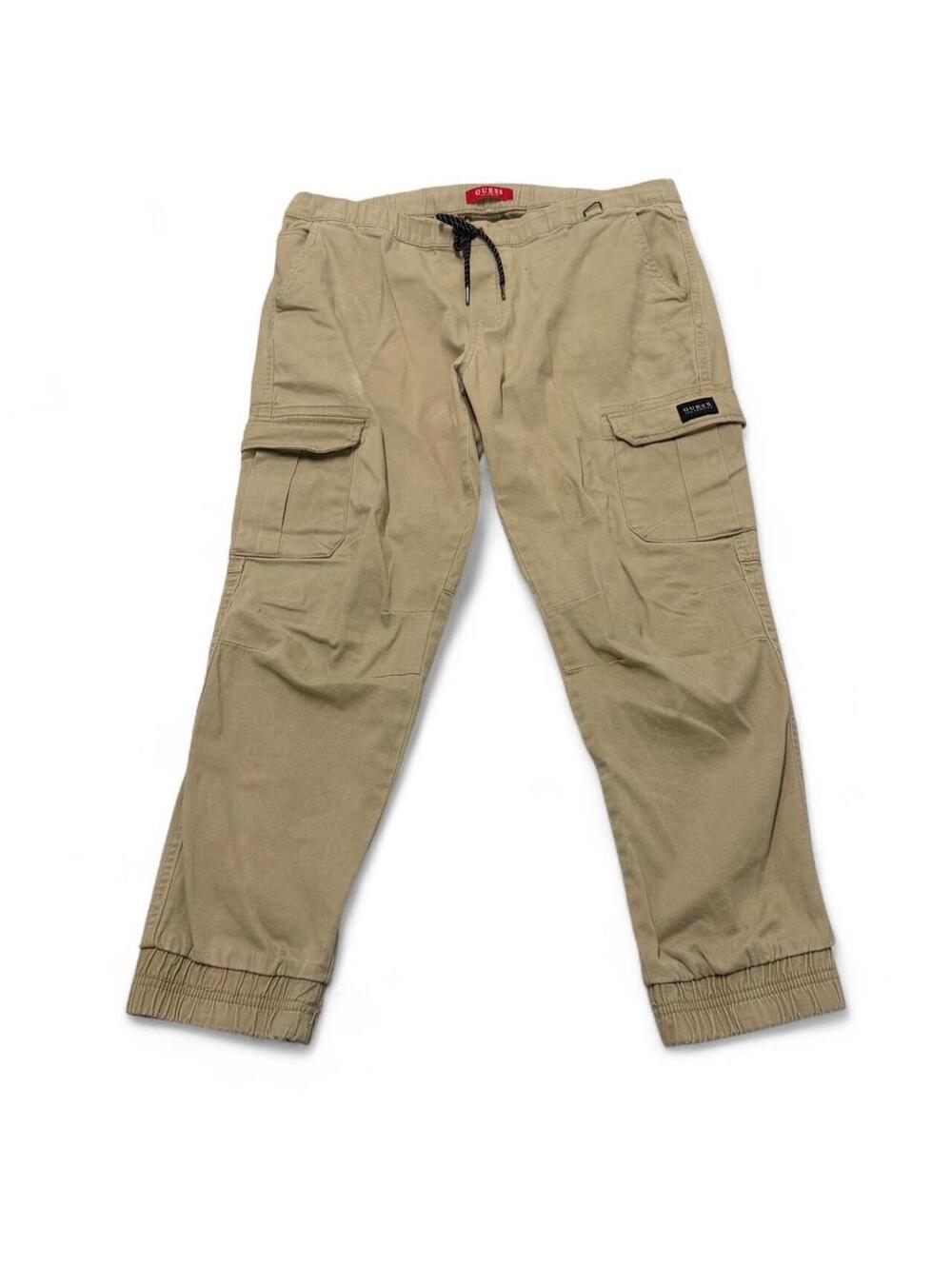 Guess Men's Tan Cargo Joggers